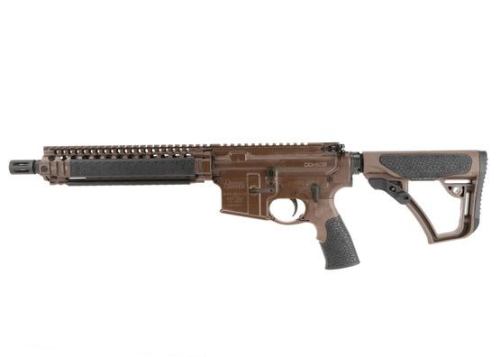 The DDMK18 AR15 5.56 NATO Short Barrel Carbine comes with a flat dark earth cerakote